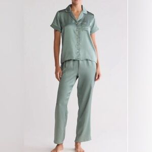 Nicole Miller Hammered Satin Pajamas
